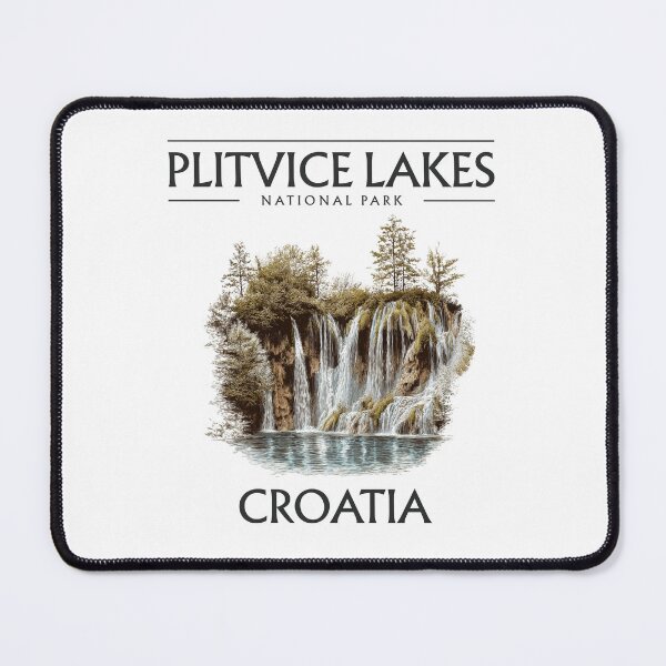 Item preview, A Vintage Travel Poster of Plitvice Lakes National Park - Croatia designed and sold by GoodOldVintage.