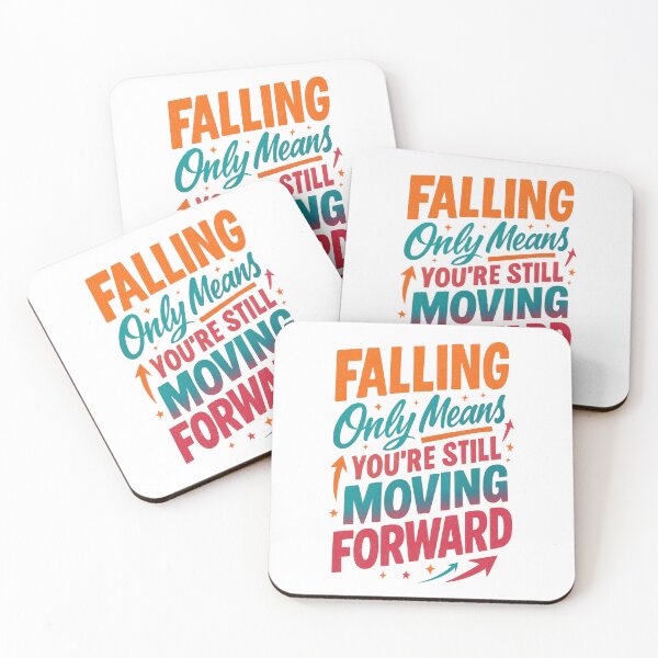 Item preview, Falling Only Means You're Still Moving Forward Motivational Quote Sticker designed and sold by inkoutninja.