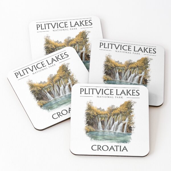 Item preview, A Vintage Travel Poster of Plitvice Lakes National Park - Croatia  designed and sold by GoodOldVintage.