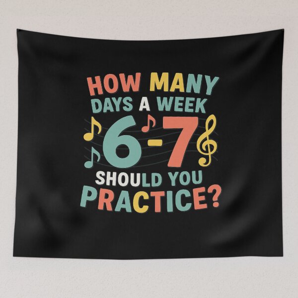 Item preview, Funny Music Practice Shirt – “How Many Days a Week? 6–7” – Musician & Music Teacher T-Shirt designed and sold by DailyDrivesct.