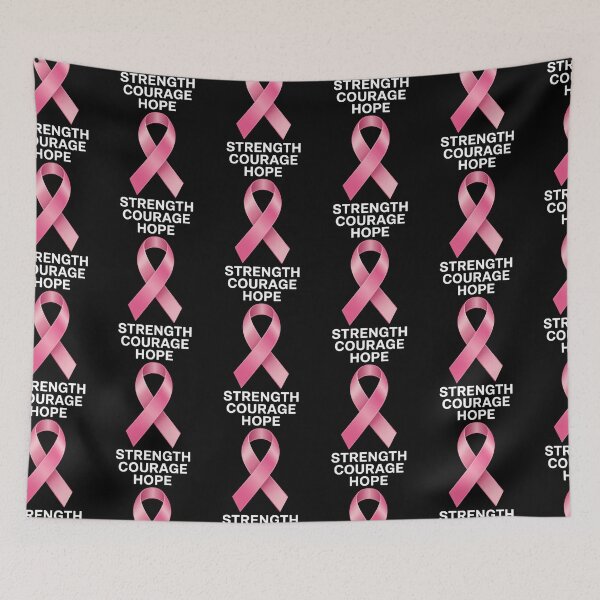 Item preview, Strength Courage Hope – Cancer Awareness Survivor Fighter Pink designed and sold by Taans-Creation.