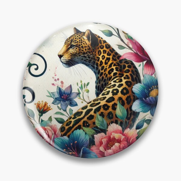 Item preview, Elegant Floral Leopard Garden Art Pattern designed and sold by Dream Bloom Gallery.