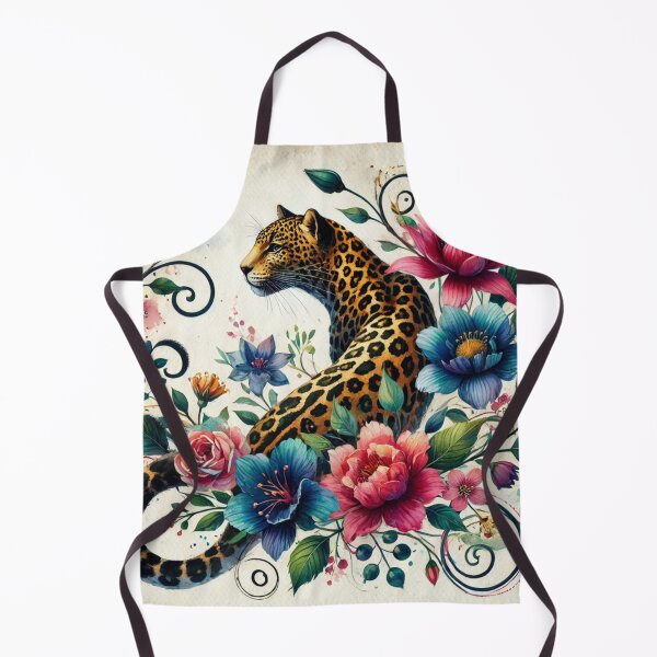 Item preview, Elegant Floral Leopard Garden Art Pattern designed and sold by Dream Bloom Gallery.
