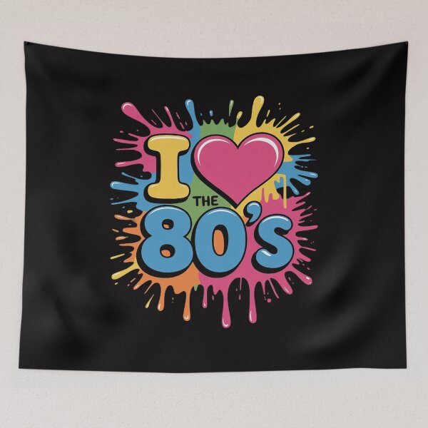 Item preview, I Love the 80's Colorful Splash Old School designed and sold by GalaFunny.