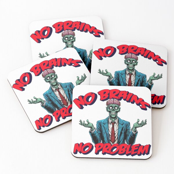 Item preview, No Brains, No Problem designed and sold by DeadThingsShop.