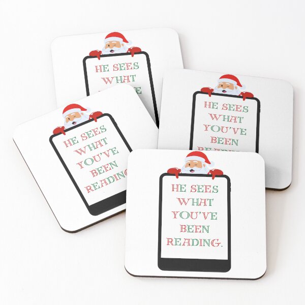 Item preview, He Sees What You’ve Been Reading – Bookish Santa Kindle Design designed and sold by KayMorgan22.