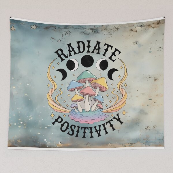 Item preview, Radiate Positivity – Vintage Mushrooms & Moon Phases designed and sold by MysticOzzy.