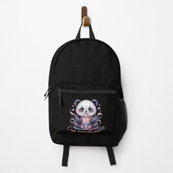 Item preview, Cozy Panda With Coffee – Cute Kawaii Animal Illustration | Warm Cozy Moments Art designed and sold by SoftyDesigns.