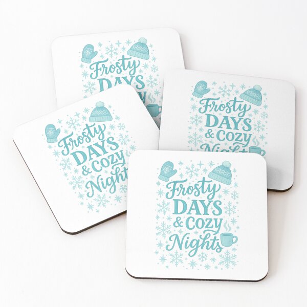 Item preview, Frosty Days and Cozy Nights Winter Quote Sticker designed and sold by inkoutninja.