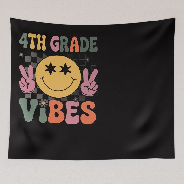 Item preview, Girls 4th Grade Vibes Smile Face Back to School Fourth grade designed and sold by Silicula.