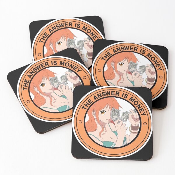 Item preview, One Piece Nami Badge, The Answer Is Money, funny meme designed and sold by UMI BLOOM.