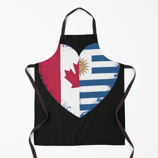 Item preview, Uruguayan Canadian Flags Heart Canada Uruguay Roots designed and sold by AvagondaMind.