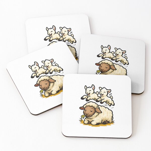 Item preview, Lamb Leap – Paddock Playtime Sticker designed and sold by CozyCrittersCo.