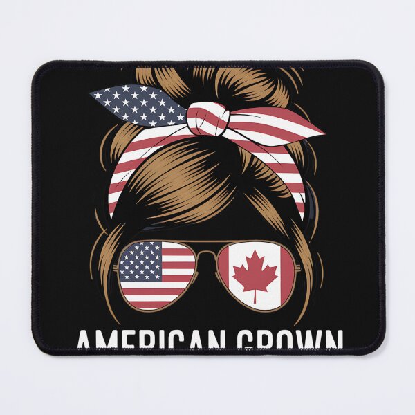 Item preview, USA American Grown Canadian Roots Canada Flag designed and sold by AvagondaMind.