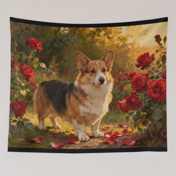 Item preview, Corgi in the Roses V designed and sold by silvercalico.