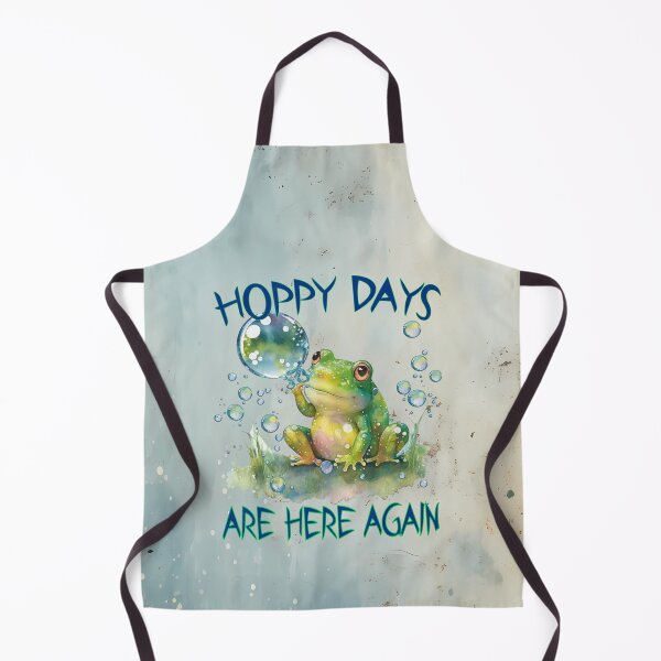 Item preview, Hoppy Days Are Here Again – Cute Green Frog Design designed and sold by MysticOzzy.
