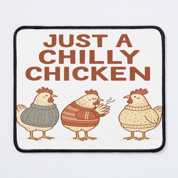 Item preview, Sweater-Wearing Chickens in Winter Chill designed and sold by Mindful56.