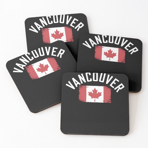 Artikelvorschau, Vancouver T-Shirt mit kanadischer Flagge im Used-Look entworfen und verkauft von AvagondaMind.