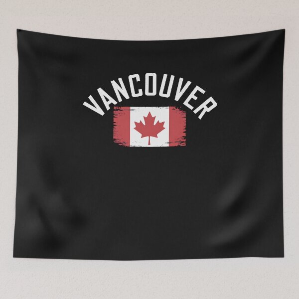 Artikelvorschau, Vancouver T-Shirt mit kanadischer Flagge im Used-Look entworfen und verkauft von AvagondaMind.