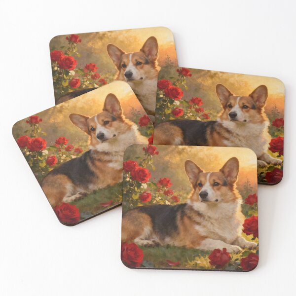 Item preview, Corgi in the Roses VI designed and sold by silvercalico.
