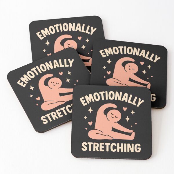 Item preview, Emotionally Stretching – Cute Yoga & Self-Care Hobby Design designed and sold by Laughprints.