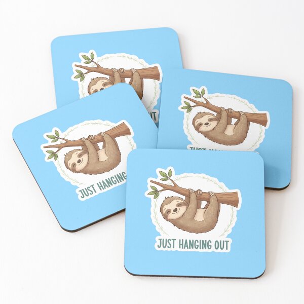 Item preview, Cute Sloth Hanging On Branch Illustration designed and sold by Ekracreatives.