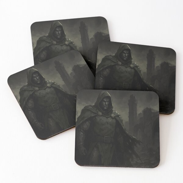 Item preview, Dark Hooded Warlord in Ruins – Grim Armored Villain Artwork designed and sold by SharikoKenai99.