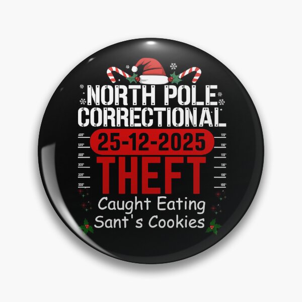 Item preview, North Pole Correctional Caught Eating Sant's Cookies designed and sold by JeffGrinble.