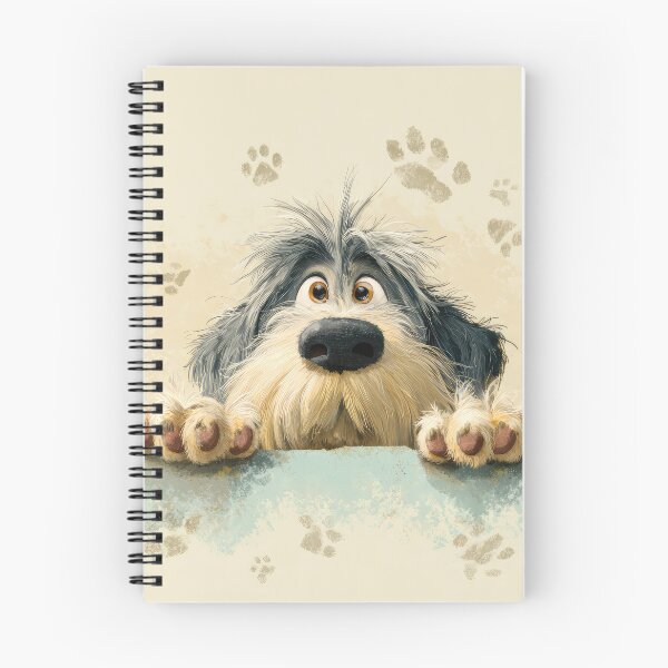 Item preview, Catalan Sheepdog Peeking over Wall 01 designed and sold by Elisabeth Lucas.