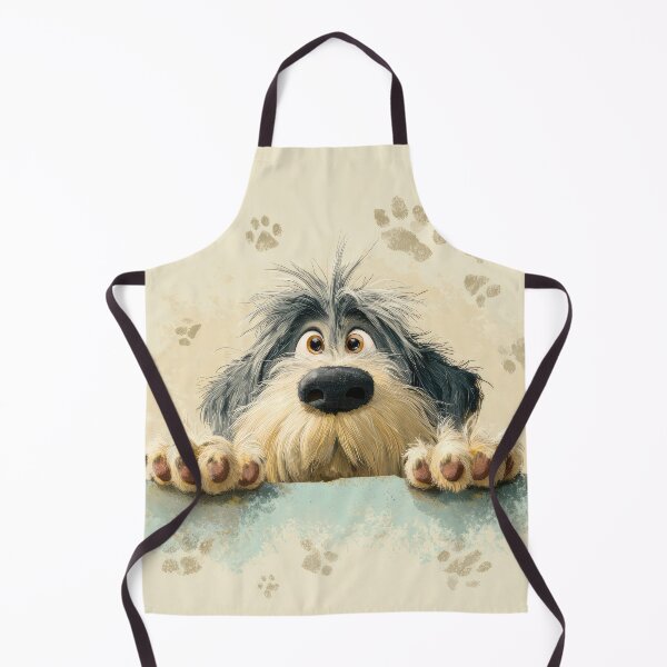 Item preview, Catalan Sheepdog Peeking over Wall 01 designed and sold by Elisabeth Lucas.