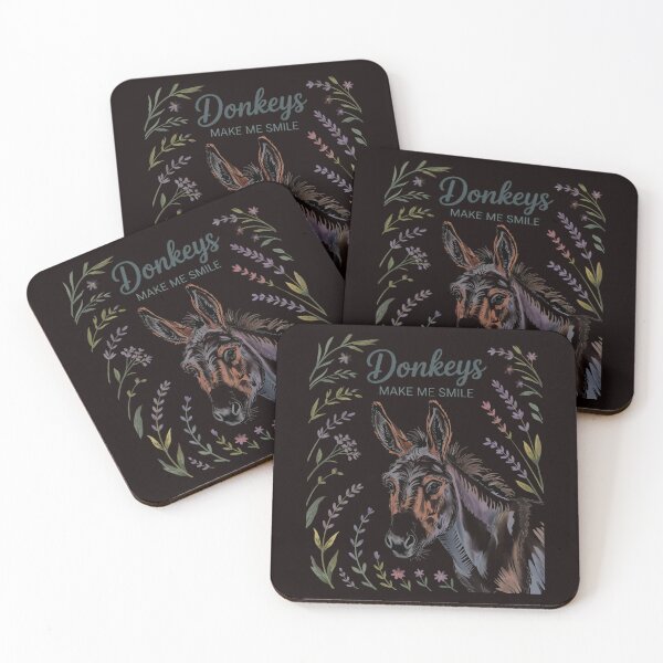 Item preview, Donkeys Make Me Smile Cute Miniature DonkeyTail Lovers designed and sold by RopboxRone.