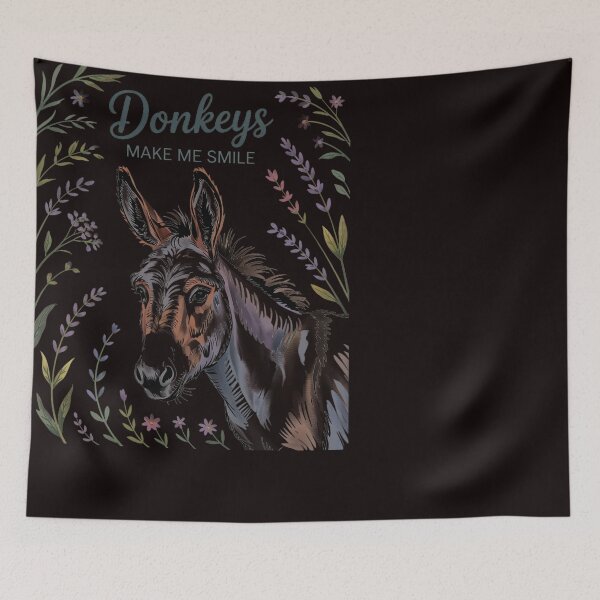 Item preview, Donkeys Make Me Smile Cute Miniature DonkeyTail Lovers designed and sold by RopboxRone.