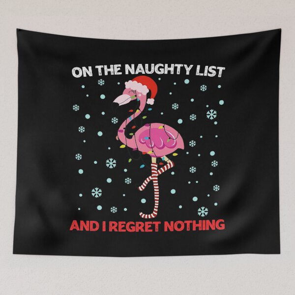 Item preview, Naughty List Flamingo Funny Christmas Shirt designed and sold by LarryMBrown.