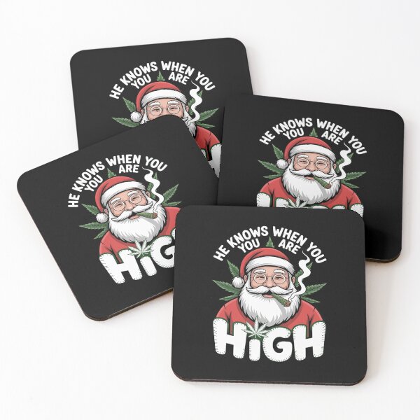 Item preview, He Knows When You Are High Christmas Santa Claus designed and sold by RayArmstrong.