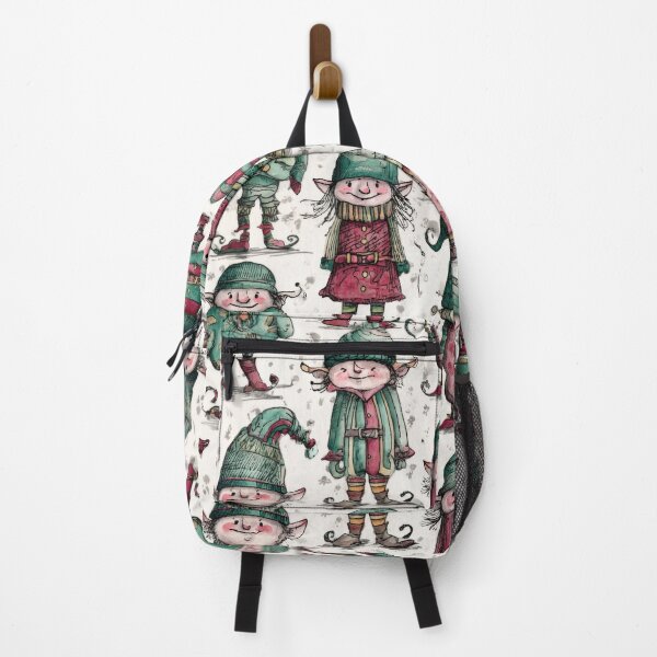 Item preview, Whimsical Christmas Elves Watercolor Seamless Pattern – Playful Holiday Characters designed and sold by dawnleblanc55.