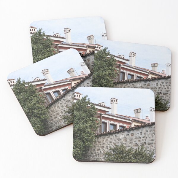 Item preview, Traditional Revival House Hidden Behind High Stone Wall designed and sold by Georgia Mizuleva.