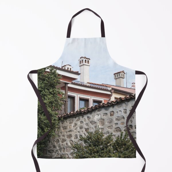 Item preview, Traditional Revival House Hidden Behind High Stone Wall designed and sold by Georgia Mizuleva.