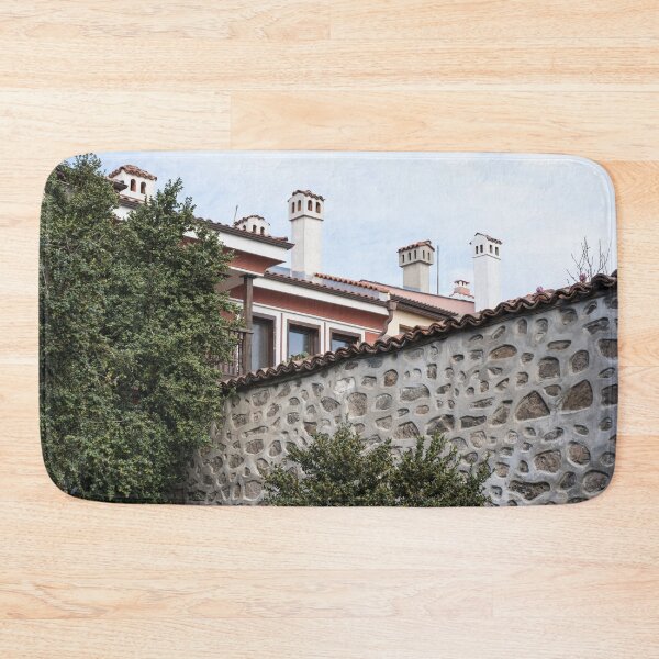 Item preview, Traditional Revival House Hidden Behind High Stone Wall designed and sold by Georgia Mizuleva.
