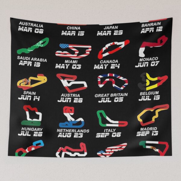 Item preview, Poster New Calendar Formula race 2026 circuits colors designed and sold by johnhaugg.