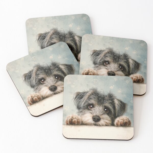 Item preview, Dandie Dinmont Terrier Peeking over Wall 02 designed and sold by Elisabeth Lucas.