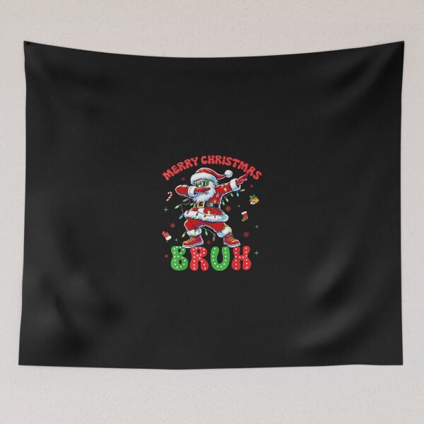 Item preview, Merry Christmas Dabbing Santa Bruh Xmas Lights Women Kids designed and sold by cawtoon.