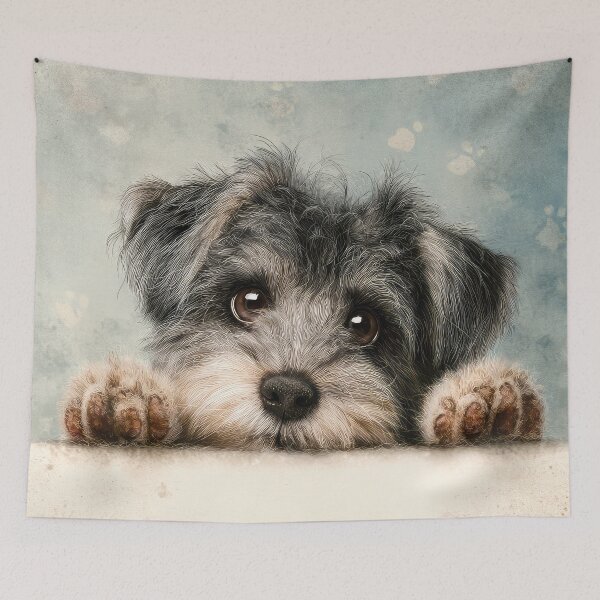 Item preview, Dandie Dinmont Terrier Peeking over Wall 02 designed and sold by Elisabeth Lucas.