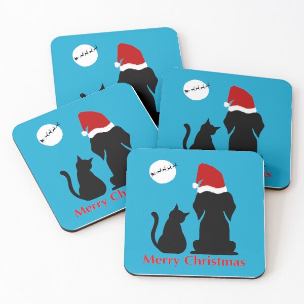Item preview, Cat Dog Christmas designed and sold by Polky Art.