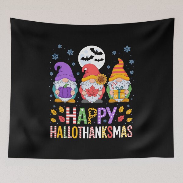 Item preview, Halloween Thanksgiving Christmas Happy HalloThanksMas Gnome designed and sold by HaileyRobel.