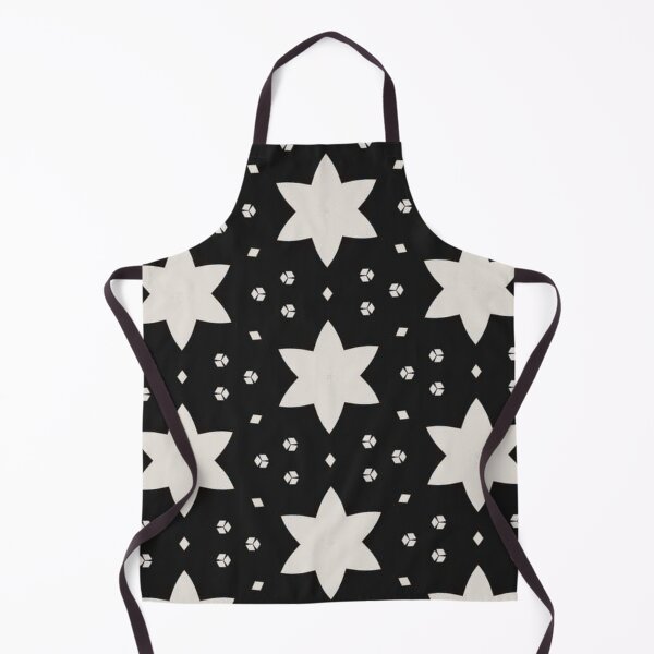 Item preview, Modern Black & Ivory Floral Tile Pattern designed and sold by joycrysstudio.