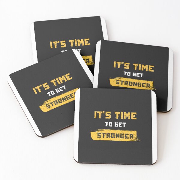 Item preview, It’s Time to Get Stronger – Bold Fitness Motivation Typography designed and sold by TeesHearts100.