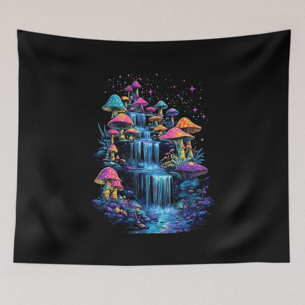 Item preview, Waterfall Mushroom Cottagecore designed and sold by AngelaSandra.