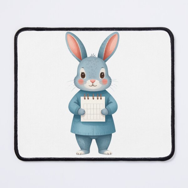 Item preview, Cute Blue Bunny Holding Calendar Planner Organizer Scheduler designed and sold by takeng07.