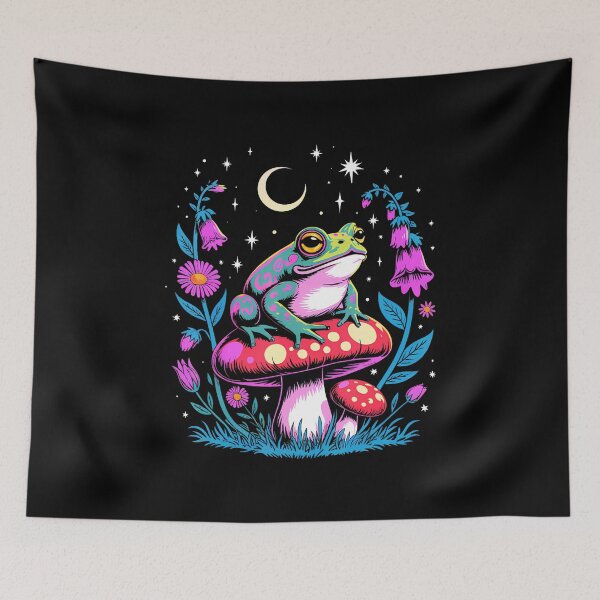 Item preview, Floral And Frog Sitting On Mushroom designed and sold by AngelaSandra.