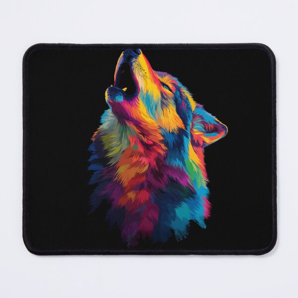 Item preview, Colorful Howling Wolf designed and sold by Boddicca.